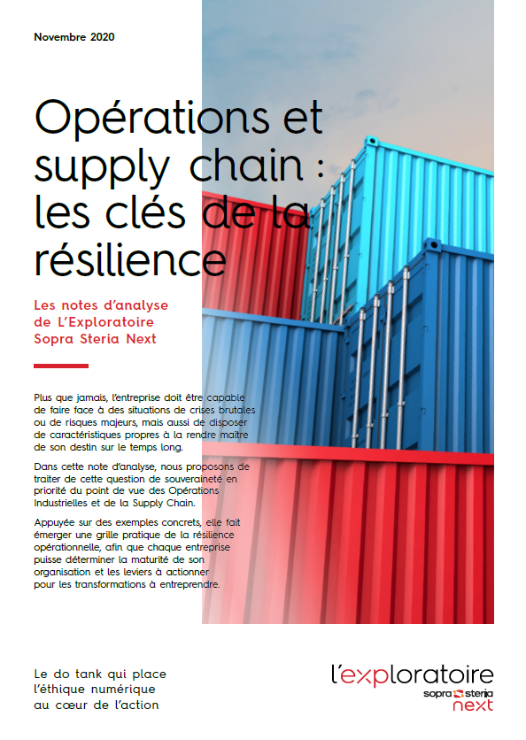 Note analyse Opérations et Supply chain - l'Exploratoire