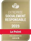 Logo Entreprise Socialement Responsable 2023 décerné par Le Point avec Statista